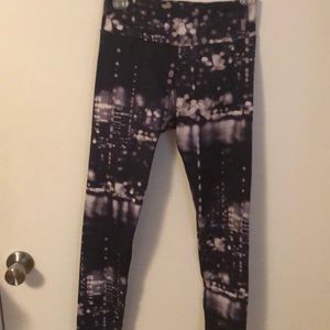 Black with white accents workout pants